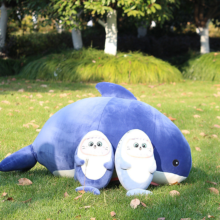 Gấu bông cá mập mặt mèo 35cm Chính hãng Ưu đãi - Hình ảnh 5