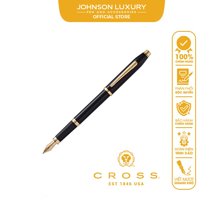 Bút Ký Doanh Nhân CROSS Century II Màu Đen Cổ Điển