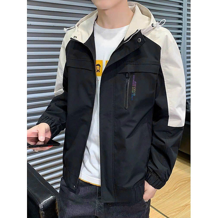 Áo Khoác Dù Nam Cán 2 Lớp Phối Nón Lulita [Free Ship] 3 Màu, 5 Size Menswear Jean Kem Nhung