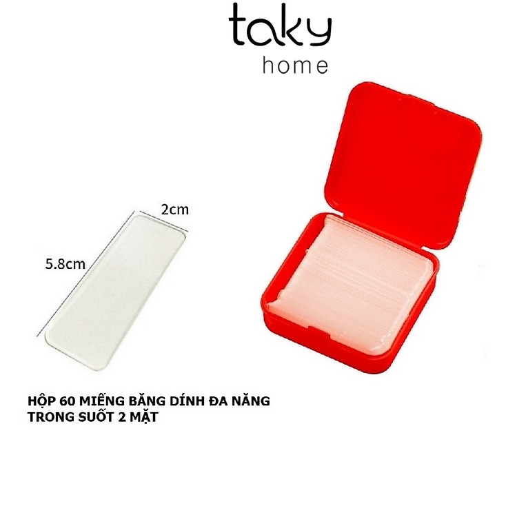 Hộp Keo Dính Trong Suốt 2 Mặt (60 miếng)