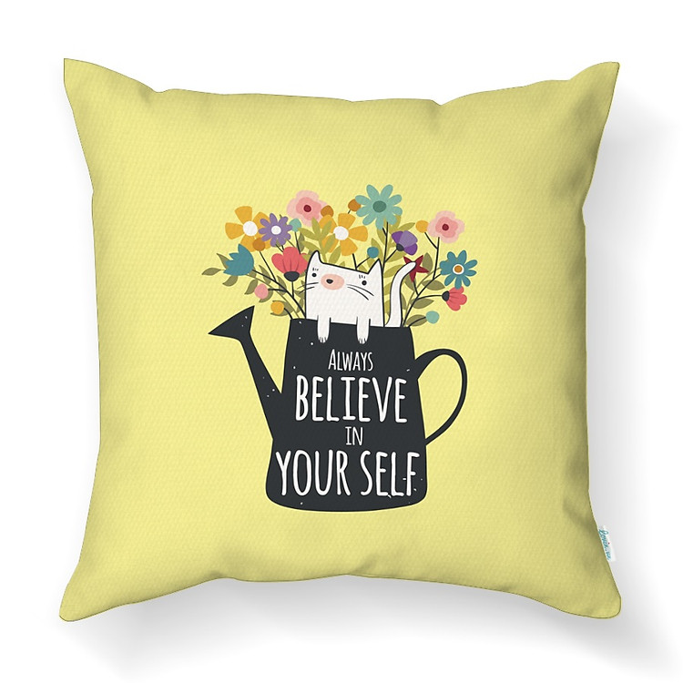Gối Tựa Lưng Sofa LOVIN Always Believe In Your Self Gv1001 Vải Canvas