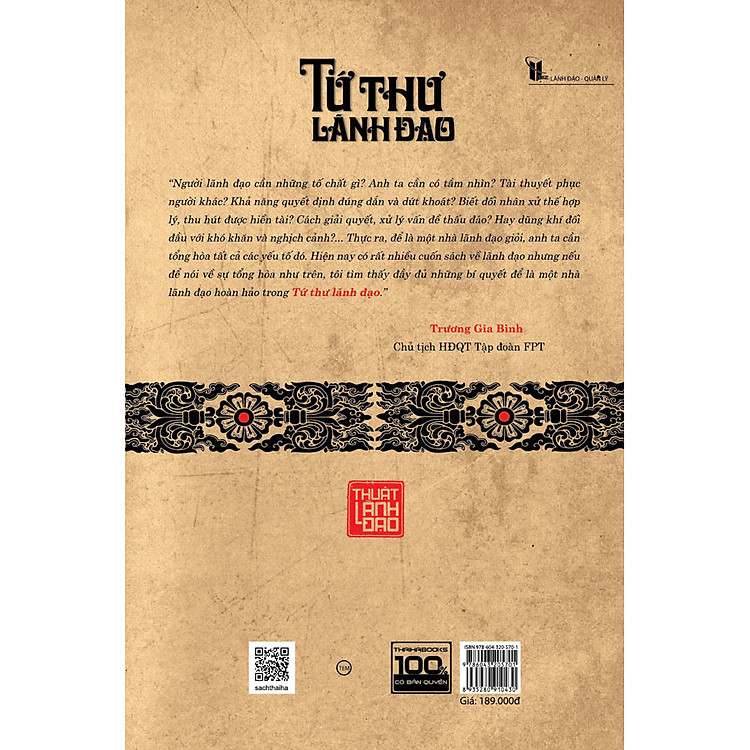 Tứ Thư Lãnh Đạo - Thuật Lãnh Đạo (Tái Bản) - Ảnh 2