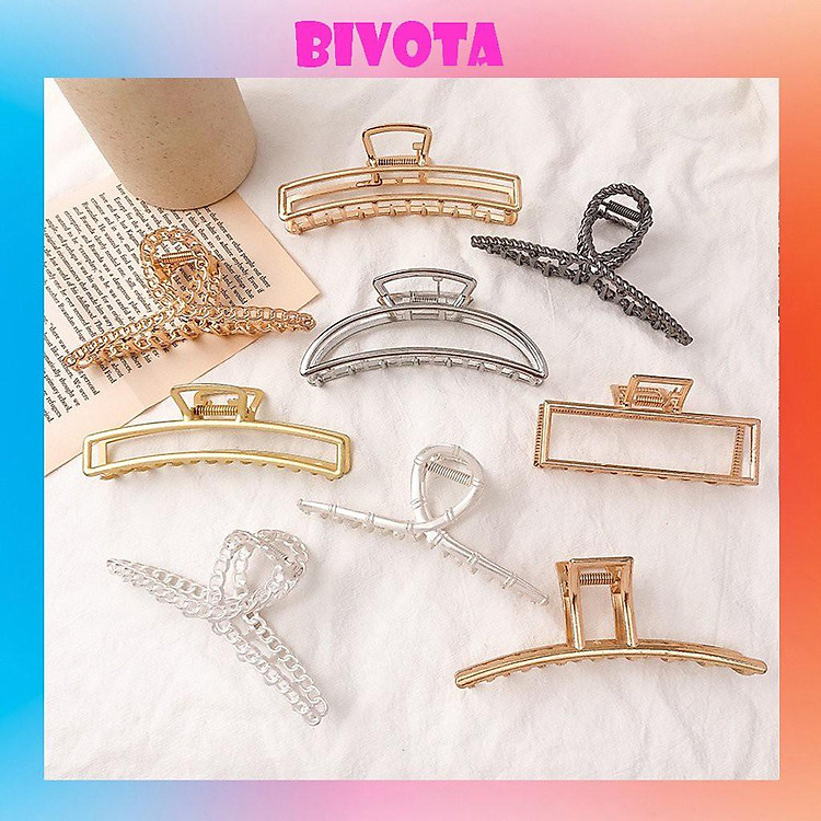 Kẹp Tóc Càng Cua Kim Loại Cỡ Lớn Phong Cách Hàn Quốc siêu xinh K25