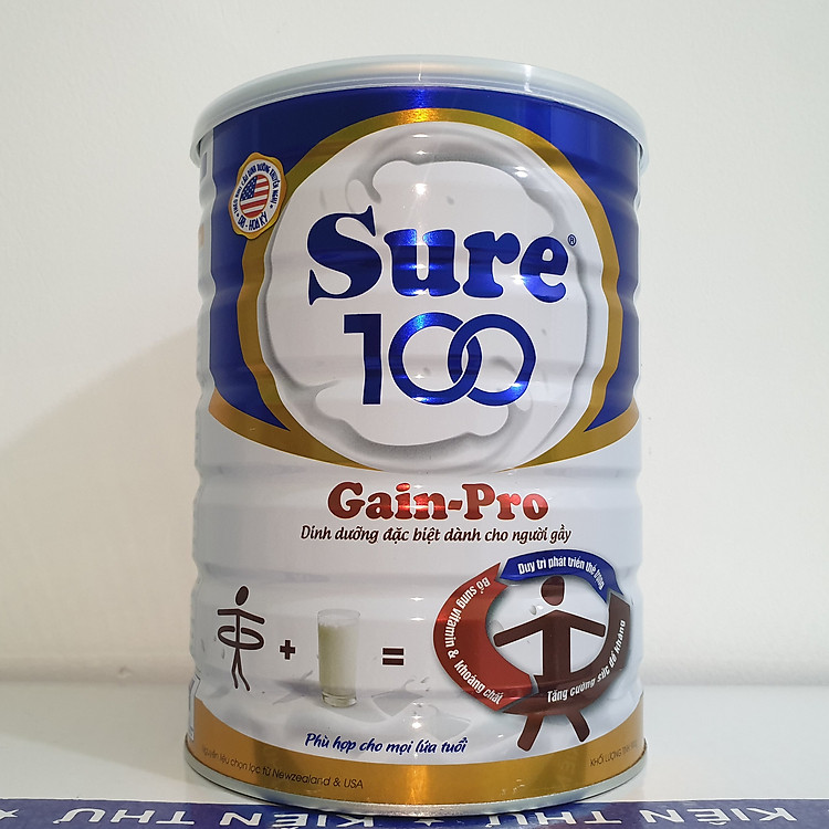 Sữa Bột Hỗ Trợ Tăng Cân Sure 100 Gain Pro (900gr)
