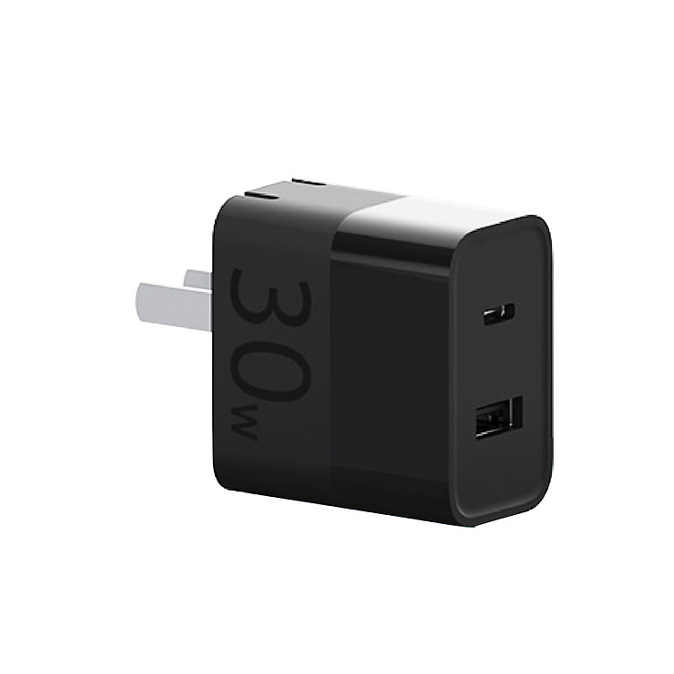 Adapter Sạc Nhanh 2 đầu ra ZMI HA722 (USB-A + USB-C) 30W (Black) - Hàng chính hãng