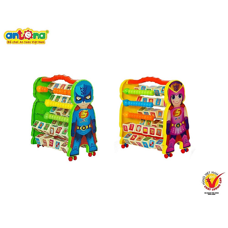 Bảng chữ số đa năng Antona - Xanh/hồng Chính hãng Giá rẻ - Hình ảnh 2