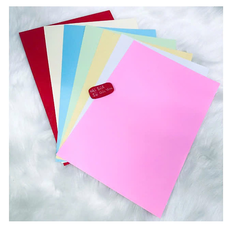 Bìa Giấy Cứng A4 160gsm (10 tờ) - Màu tím nhạt - Ảnh 2