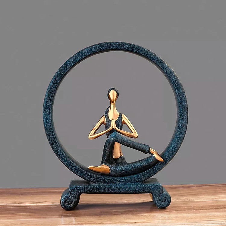 Tượng Cô gái Yoga - Trang trí kệ Tivi, phòng khách, phòng ngủ, phòng tập Yoga