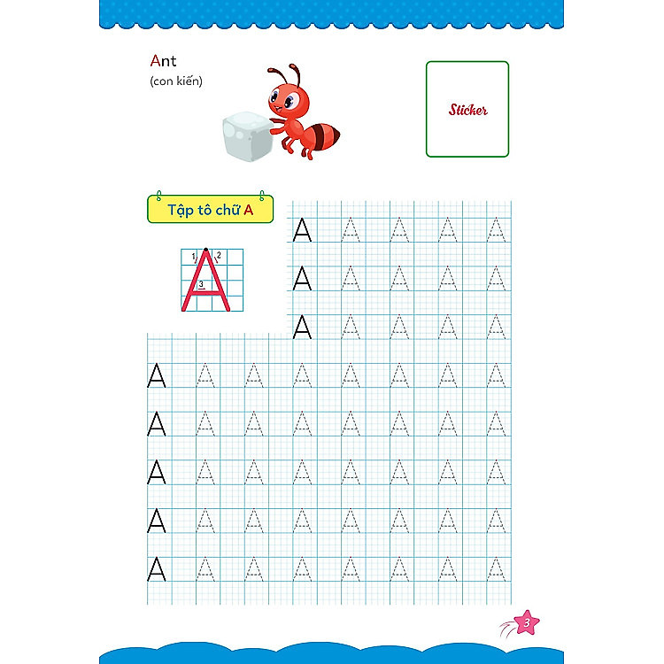 Cùng Khủng Long Tập Viết Chữ Cơ Bản - Chữ Cái Tiếng Anh Viết Hoa (Quyển 4) - Ảnh 6
