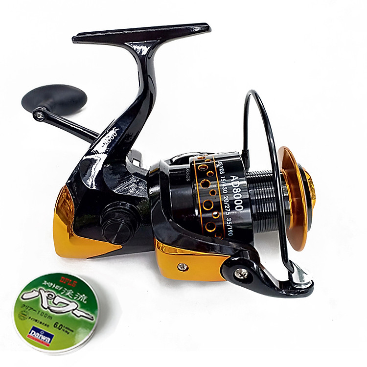 Máy câu cá AD TRANPHU MAD + Tặng kèm cước 100m