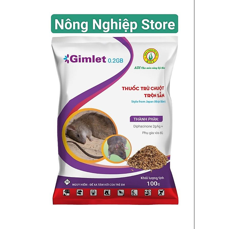 Thuốc Diệt Chuột Trộn Sẵn Gimlet, Thuốc Chuột Sinh Học Thế hệ Mới Dạng Hạt Thóc
