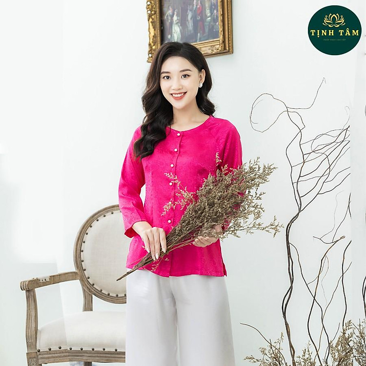 Áo Bà Ba Lụa Gấm Đi Lễ Chùa Lụa Mềm Mịn Mặc Sang Trọng Và Toả Sáng