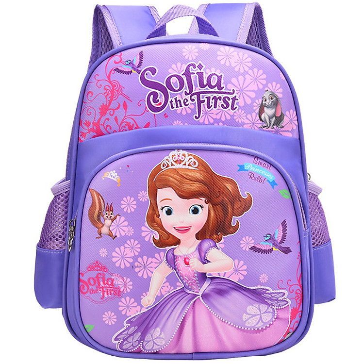 Balô học sinh họa tiết nhân vật hoạt hình dễ thương + Tặng bộ bút chì