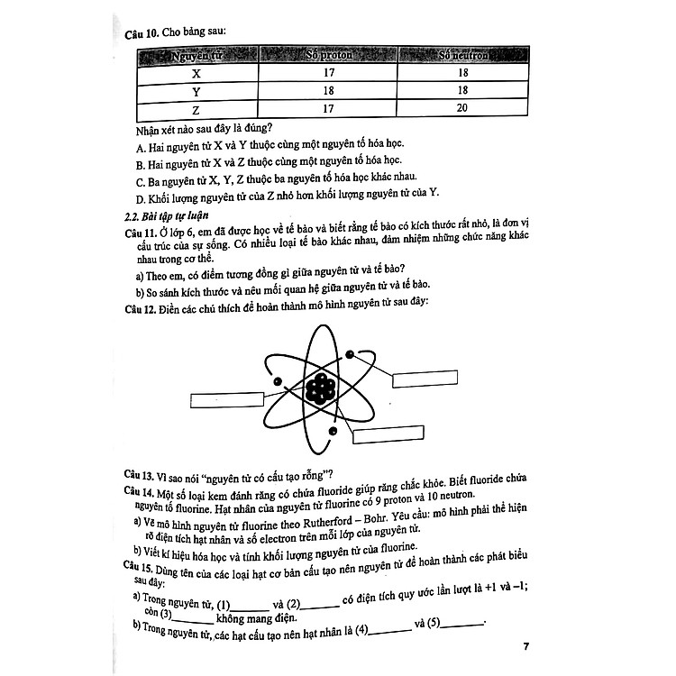 Bài Tập Phát Triển Năng Lực Môn Khoa Học Tự Nhiên 7 - Ảnh 6