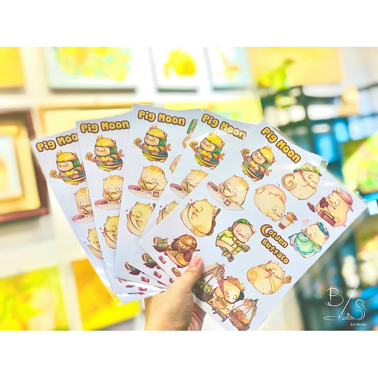 Sticker PIG MOON
