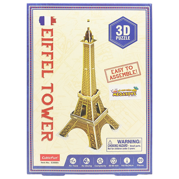 Mô Hình Giấy 3D Tháp Eiffel Cubic Fun Chính hãng Ưu đãi - Hình ảnh 2