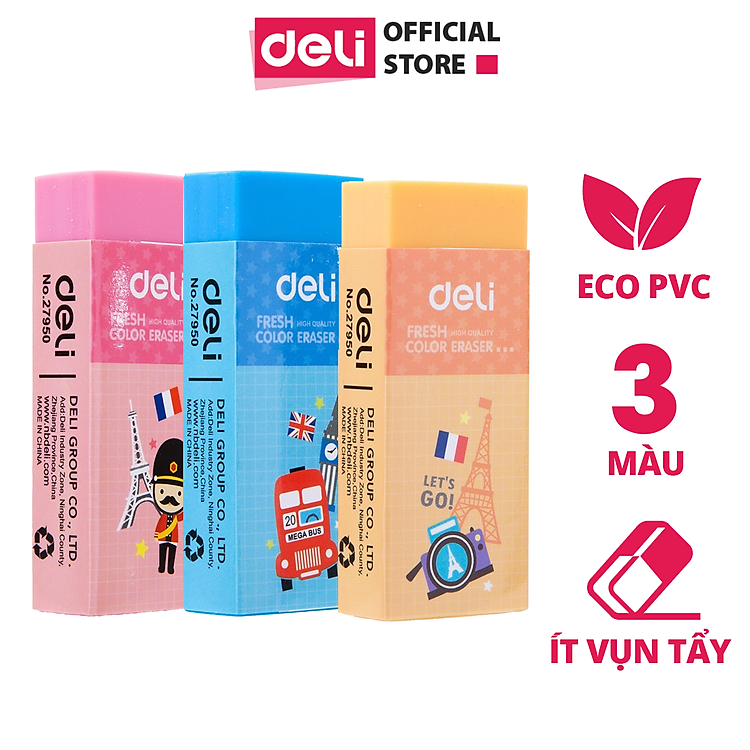 Tẩy Hình Deli W27950 (Xanh dương)