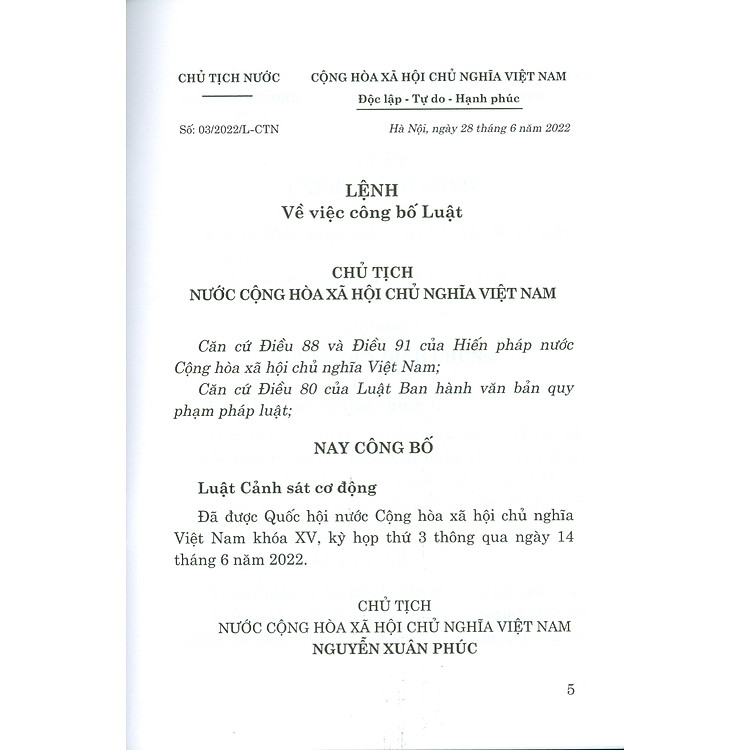 Luật Cảnh Sát Cơ Động (Bản in năm 2022) - Ảnh 3