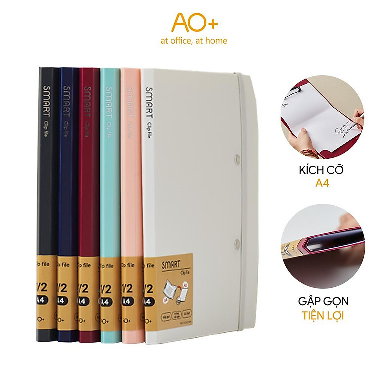 Bìa Kẹp Trình Ký Smart A4 Gập Thành A5 – Xanh Nhạt