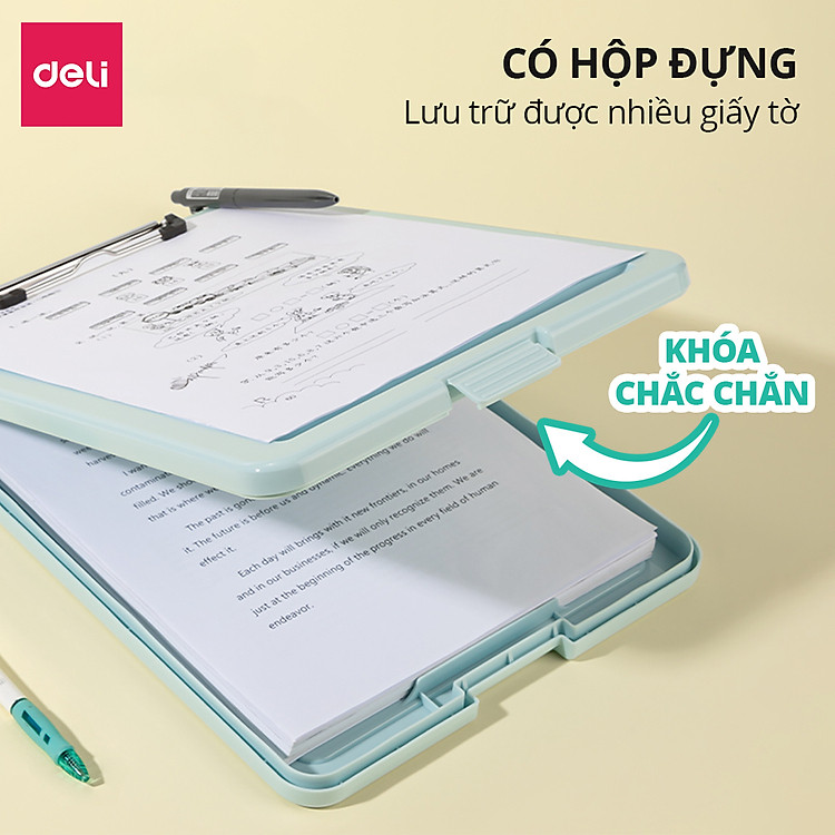 Bìa Trình Ký Nhựa A4 Deli (Màu Pastel) - Ảnh 2