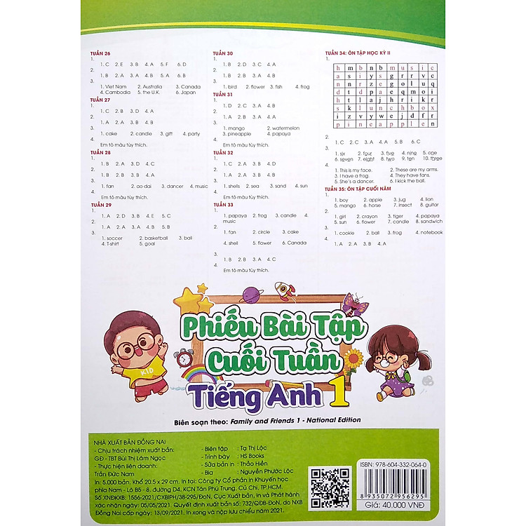 Phiếu Bài Tập Cuối Tuần Tiếng Anh 1 (Theo Family And Friends 1 - National Edition) - Ảnh 5
