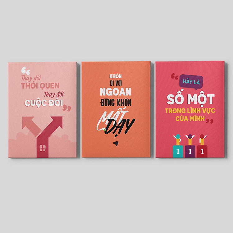 Bộ 3 tranh canvas Văn phòng