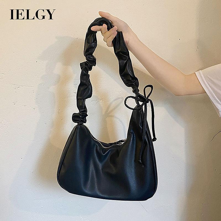 Túi Đeo Vai / Kẹp Nách Bằng Da Mềm Màu Đen Thời Trang Mùa Hè Cho Nữ