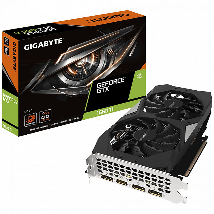 VGA Gigabyte GTX1660Ti 6G OC (Mã GV-N166TOC-6GD) - hàng chính hãng