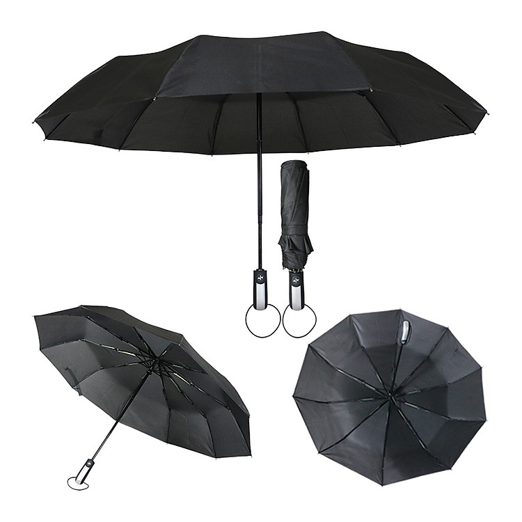 Ô dù cầm tay gấp gọn 10 nan tự động hai chiều chống tia UV