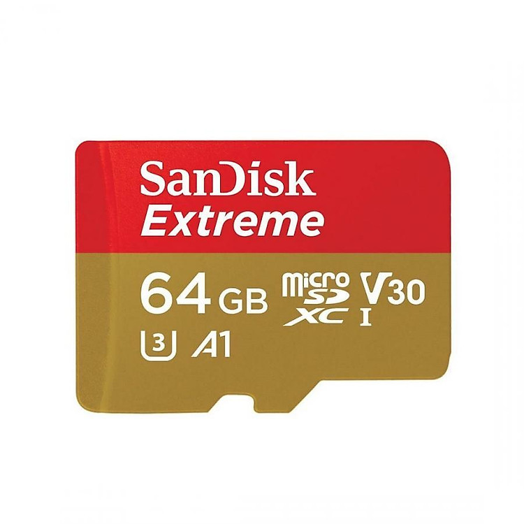 Thẻ nhớ microSDXC Sandisk Extreme 667X A1 V30 64GB UHS-I U3 100MB/s - KHÔNG BOX (Vàng)