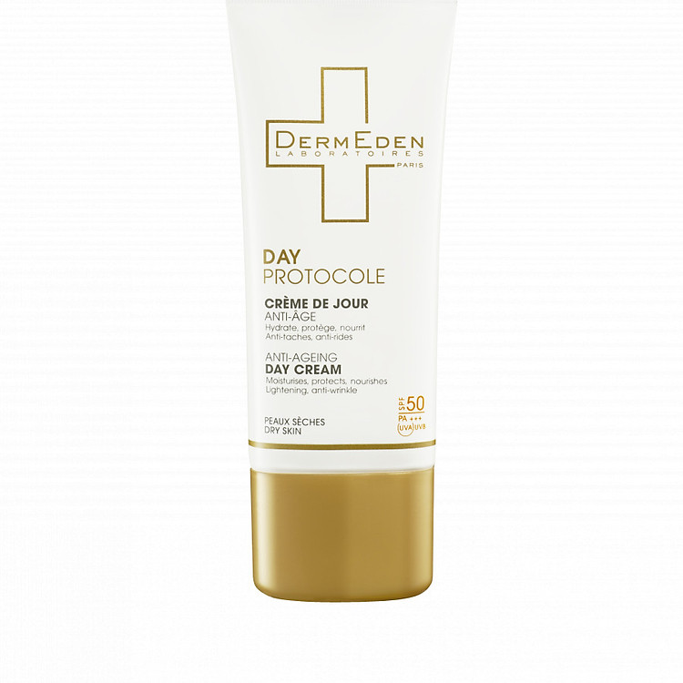 Dermeden Kem Chống Nắng Ngăn Ngừa Lão Hóa Và Làm Mờ Đốm Nâu Dành Cho Da Khô Anti - Age Day Cream Dry Skin SPF50+ 50ml