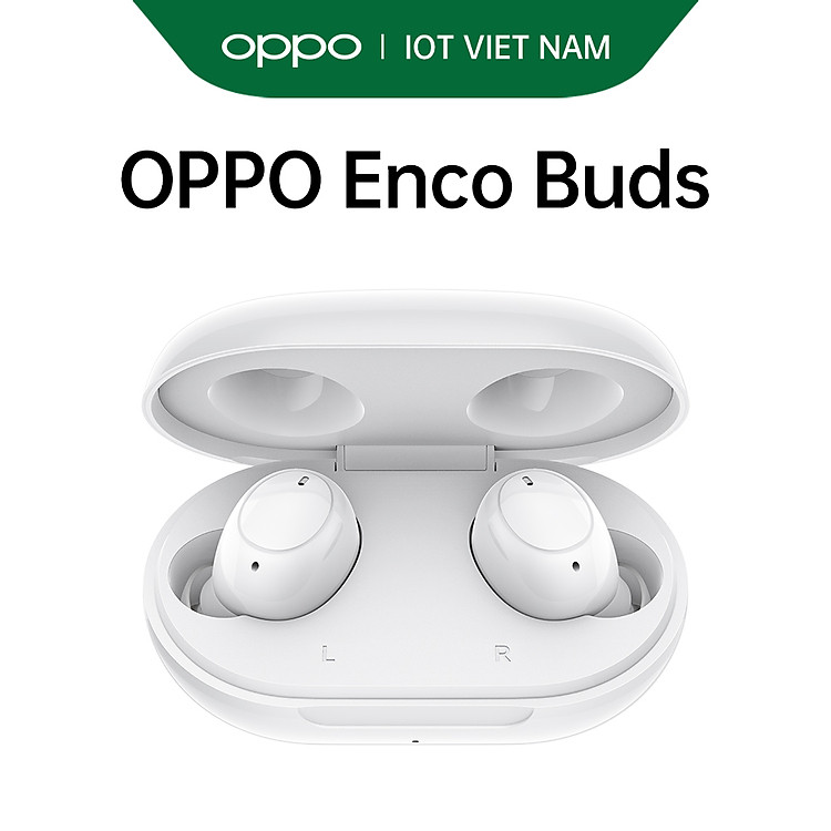 Tai nghe Không Dây True Wireless OPPO Enco Buds | Hàng Chính Hãng - Màu Trắng