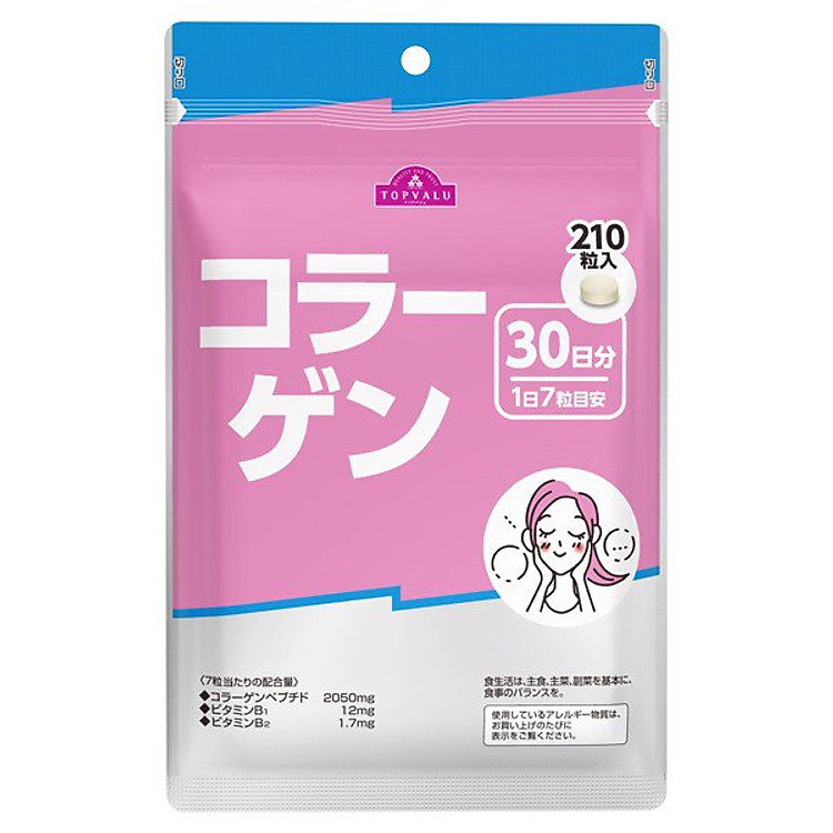 Viên uống collagen Topvalu - Gói 210 Viên