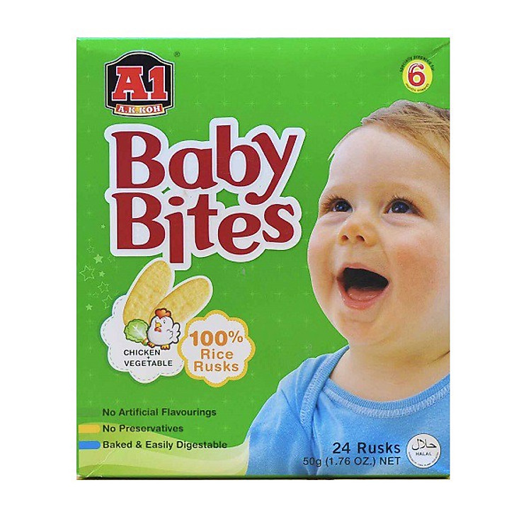 Bánh Gạo Ăn Dặm Cho Bé BABY BITES ( Hộp 50g)
