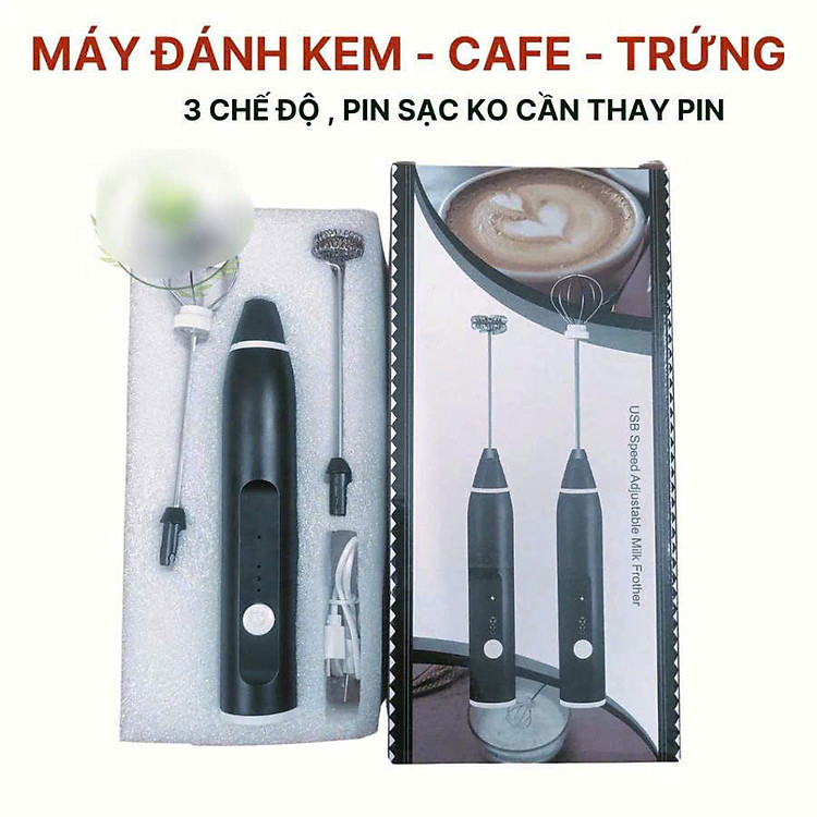 Dụng cụ đánh bọt cà phê cầm tay mini, Máy tạo bọt sữa Chạy Điện Cầm Tay Tiện Lợi