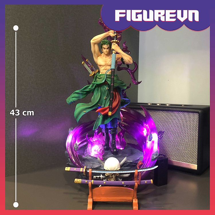Mô hình Zoro Hắc Kiếm 43 cm BẢN CAO CẤP có LED (có sẵn) - One Piece