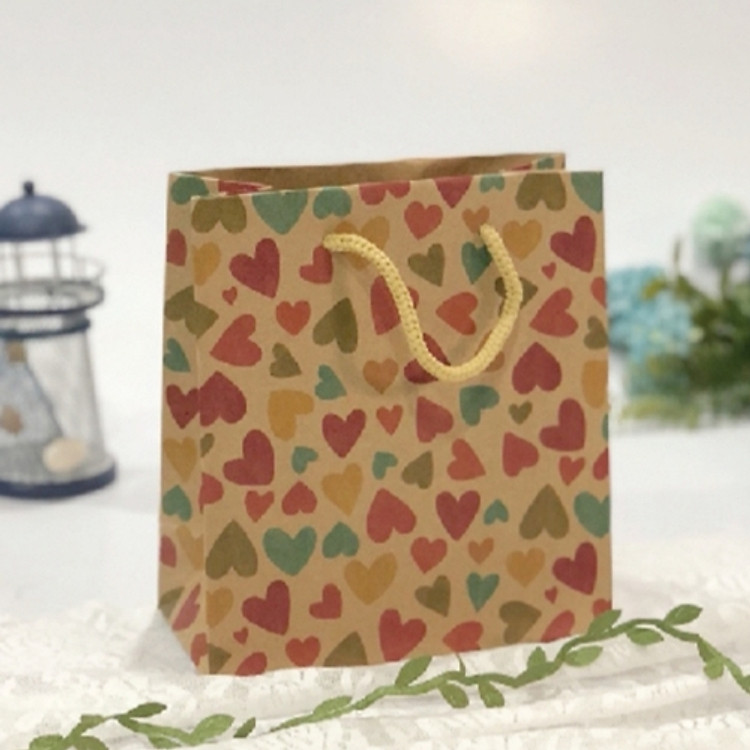 Sét 5 túi giấy kraft đựng quà cao cấp size 18x16x8cm