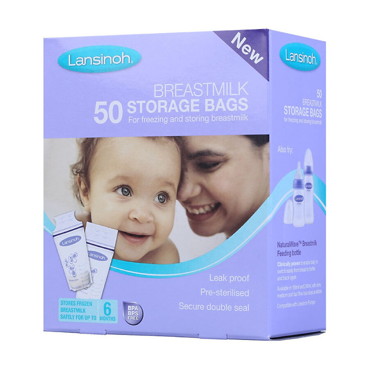 Túi Đựng Sữa Mẹ US Lansinoh (Hộp 50 Túi)