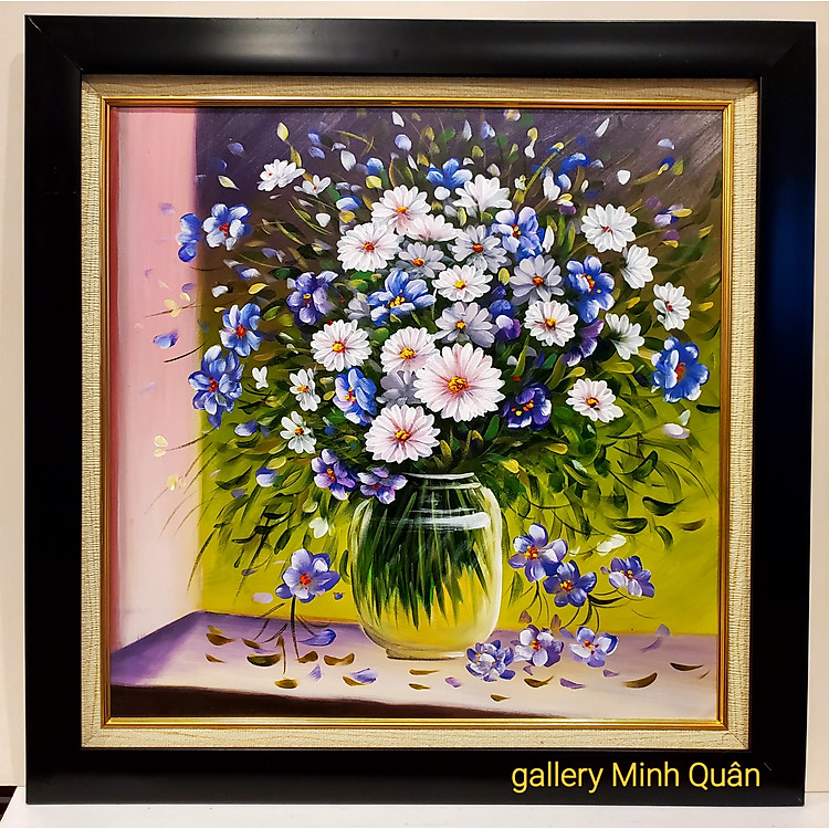 TRANH VẼ SƠN DẦU - TĨNH VẬT BÌNH HOA
