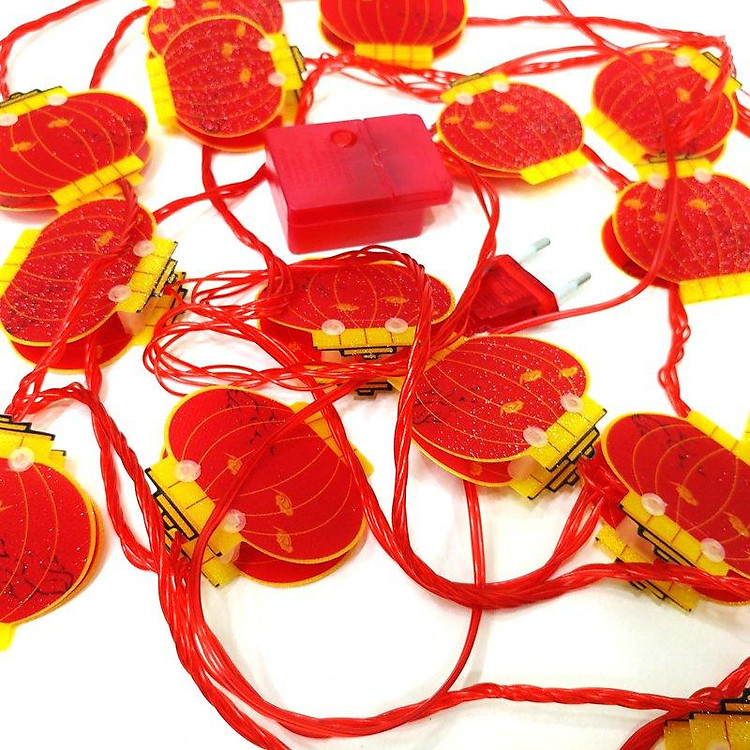 Dây Đèn Led Nháy Hình Lồng Đèn Trang Trí Tết (4.5 m) - Ảnh 3