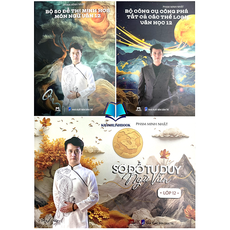 Sách - Combo 3c sơ đồ tư duy ngữ văn + bộ 50 đề thi minh họa + bộ công cụ công phá môn ngữ văn 12 (MT)