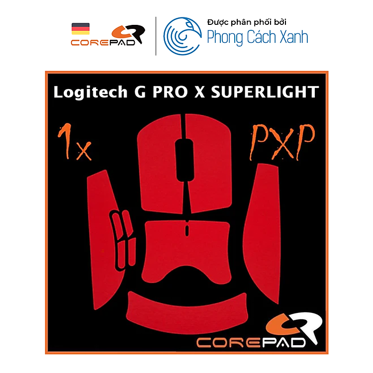 Bộ grip tape Corepad PXP Grips cho Logitech G PRO X SUPERLIGHT / Logitech G PRO X SUPERLIGHT 2 - Hàng Chính Hãng