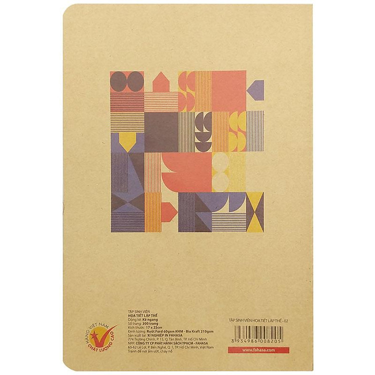 Tập Sinh Viên Họa Tiết Lập Thể Kẻ Ngang (300 trang) - Ảnh 6