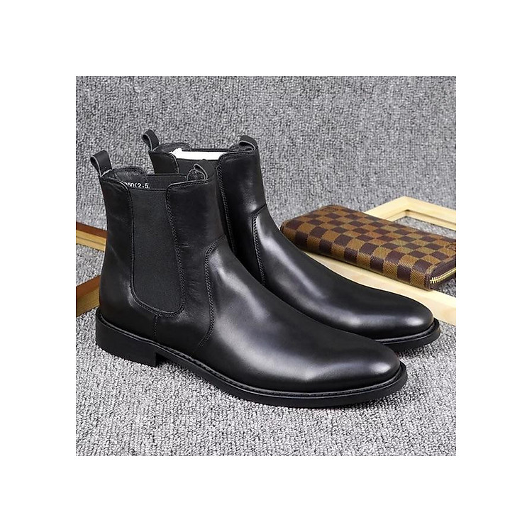 Giày Nam Chelsea Boots Tăng Chiều Cao Cổ Lửng Đẳng Cấp BT28