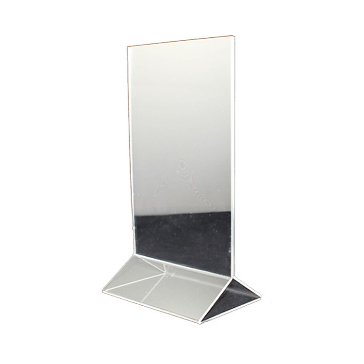 Kệ Mica Thực Đơn Nhỏ 1/4 A4 Chân Tam Giác E05 (KT: 10cm x 15cm)