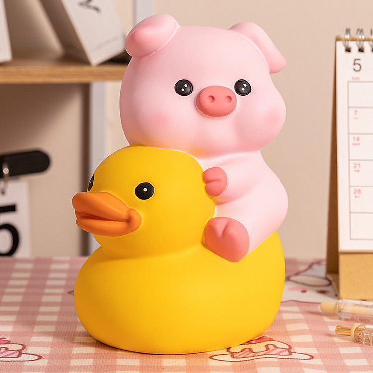 Ống Tiết Kiệm Heo Cưỡi Vịt (18cm)