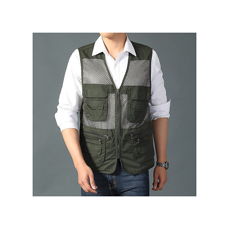 Áo Khoác gile Nam Phong Cách Lính ARMY 100% cotton