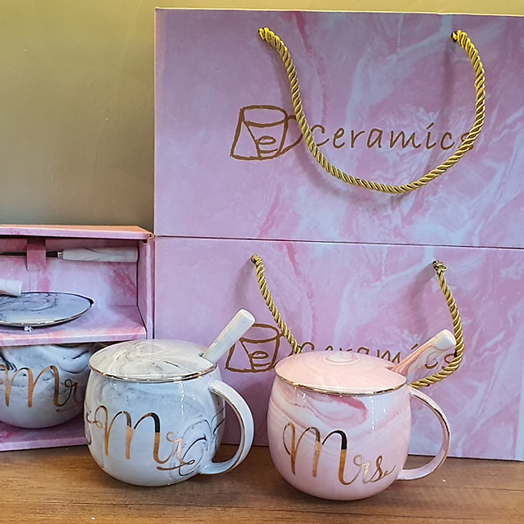 Set Cafe cốc đôi Mr Mrs