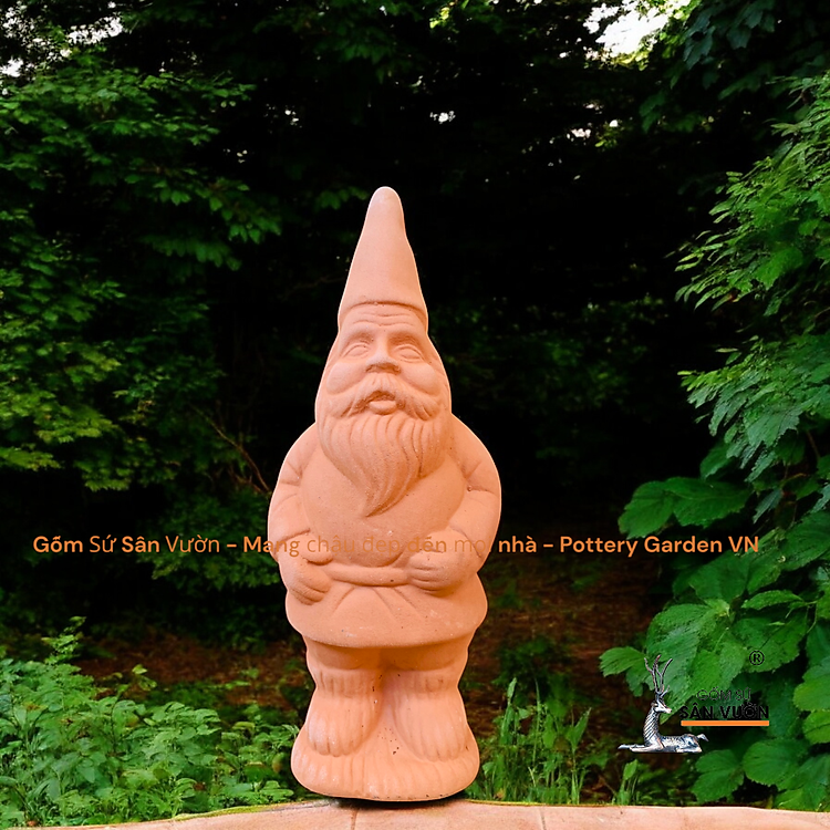 Tượng Gốm Đất Nung Hình Ông Già Noel (5x15cm) - 2 Tượng Không Màu - Ảnh 2