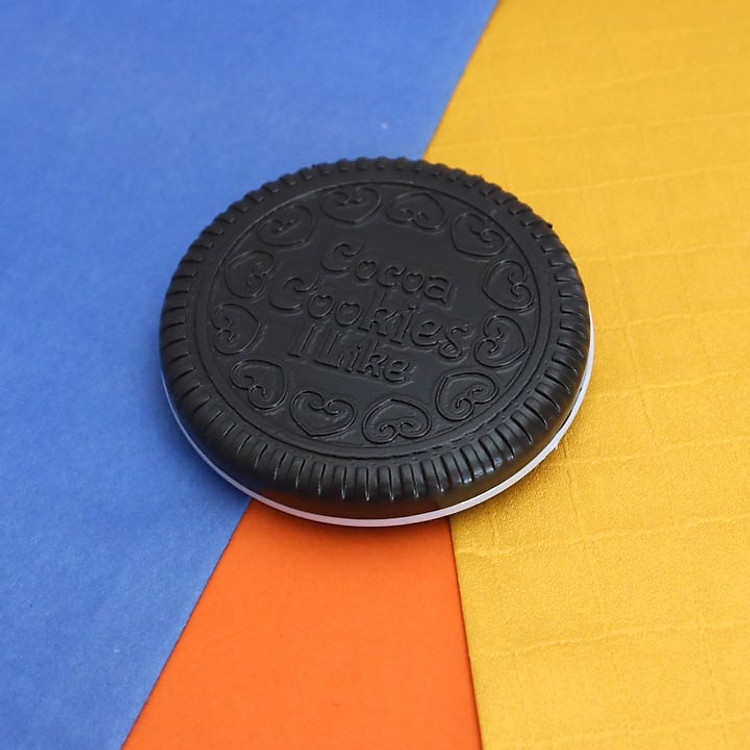 Gương Lược Bỏ Túi Mini Hình Bánh Cookie - Màu Nâu Sẫm - Ảnh 5